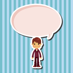 boy man cartoon theme elements