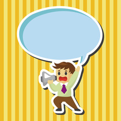 businessman deliver the speech theme elements