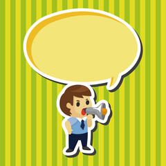 businessman deliver the speech theme elements