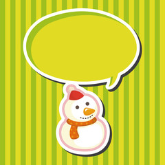 snowman cartoon theme elements