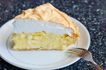 Piece of cake on table