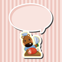 animal horse chef cartoon theme elements