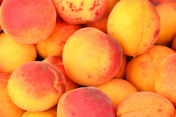 Ripe apricot close up, DOF, as background