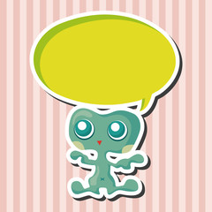 Space alien theme elements