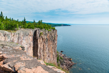 This is the cliff of Palisade Head in the Lake Superior North Shore area of Minnesota.