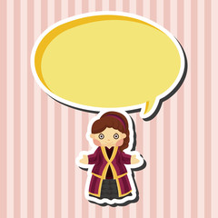 Medieval character cartoon theme elements