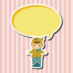 Medieval character cartoon theme elements