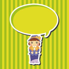 Medieval character cartoon theme elements