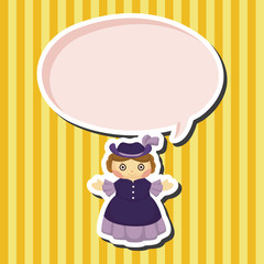 Medieval character cartoon theme elements