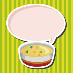 Corn chowder soup theme elements