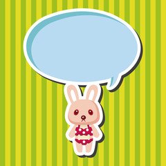 animal rabbit summer cartoon theme elements