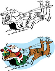 Santa on Sleigh