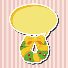 Christmas holly wreath theme elements