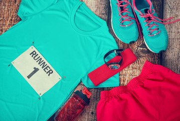Running gear laid out ready for race day