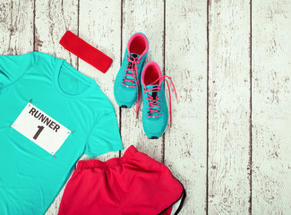 Running gear laid out ready for race day