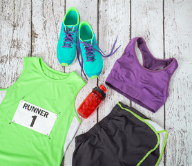 Running gear laid out ready for race day