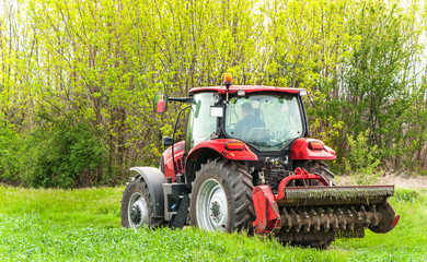 Naklejka premium Varna, Bulgaria - MAY 06, 2015: Case IH Puma 140 agricultural tr