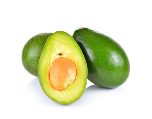 Avocado  on  white background.