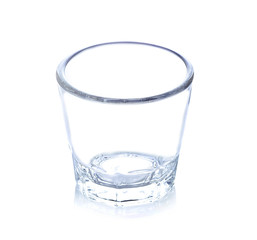 Empty glass isolated on white background