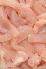 Raw chicken breast meat
