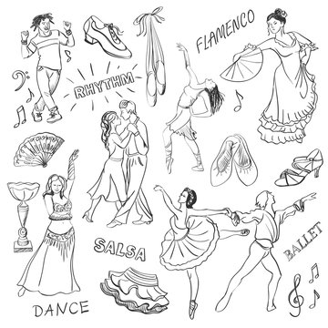 Hand drawn Dance collection