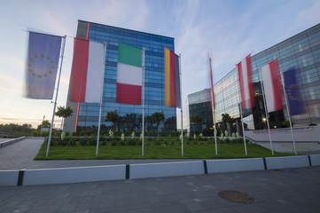 Nowoczesna budynki biurowe,Szczecin,Polska © Mike Mareen