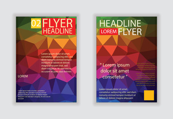 Abstract brochure design.Flyer design vector  in A4 size.