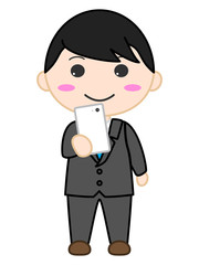 スーツ男性　笑顔