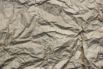 Close-up Of Rough Brown Wrinkled Packaging Paper Texture Backgro