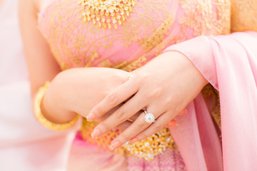 Thai bride with wedding ring