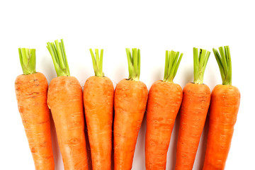 Fresh ripe carrots close up