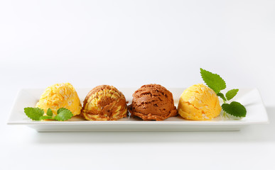 Scoops of ice cream