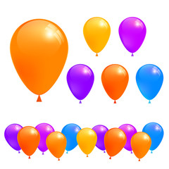 set of colorful balloons