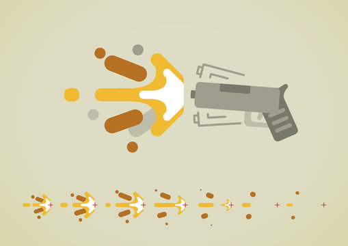 Gun shoot effect for videogames
