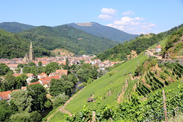 Fototapeta na wymiar Ville de Thann en Alsace