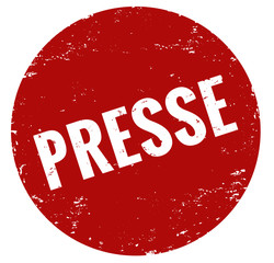 Presse Stempel rot rund button