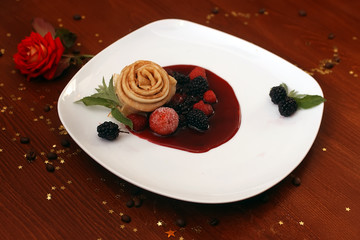 Pancake with wild berries