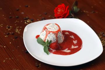 Dragonfruit with jam