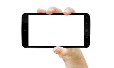 Hand with mobile phone