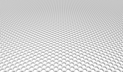 perspective abstract white  hexagon pattern 