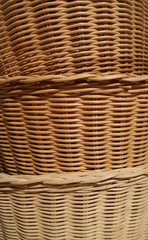Stack of rattan baskets