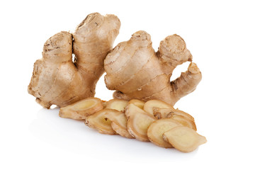 ginger on white background