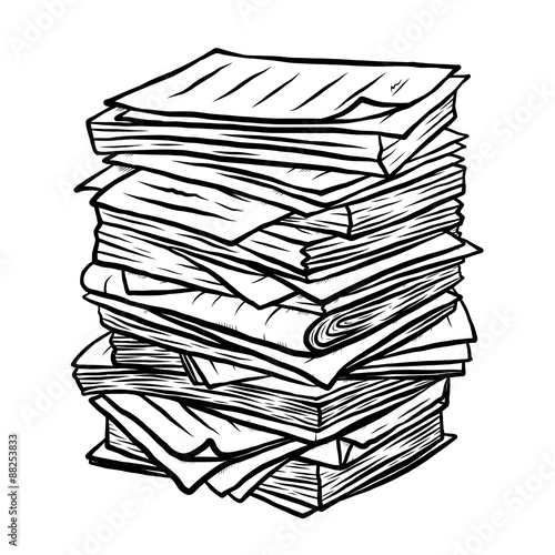  pile Of Used Papers Stock Image And Royalty free Vector Files On 