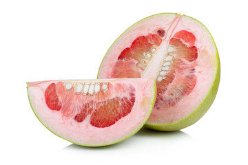 Pomelo fruit on white background
