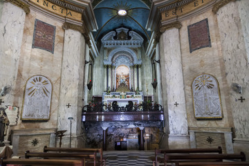 Interior of Stella Maris Church. Haifa. Israel.