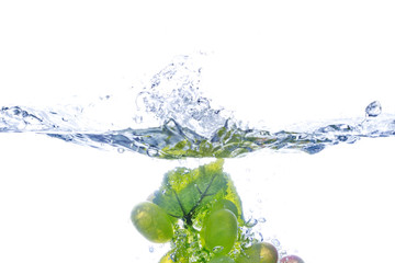 Green Grapes Splashing