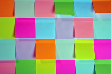 Colorful paper notes background