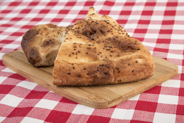 pita bread on table