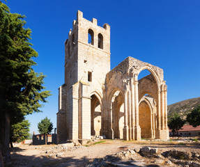 Fototapeta na wymiar Ruins of the Church of Santa Eulalia in Palenzuela