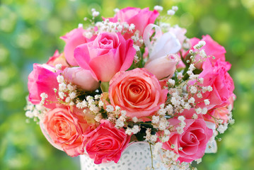 romantic rose bouquet for wedding